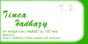 timea hadhazy business card